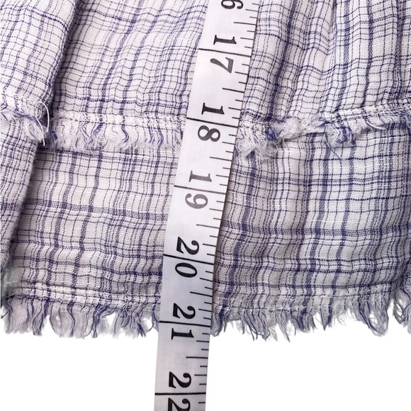 True Craft Blue and White Smocked Ruffled Blouse - Picture 10 of 10